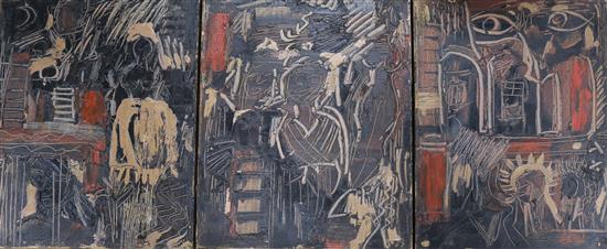 Houria Niati Untitled triptych 30 x 24cm